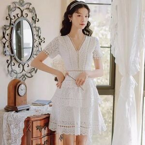 White lace dress